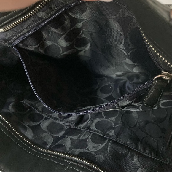 COACH Hamptons Satchel F08A71 Black Leather Bag - Picture 13 of 16